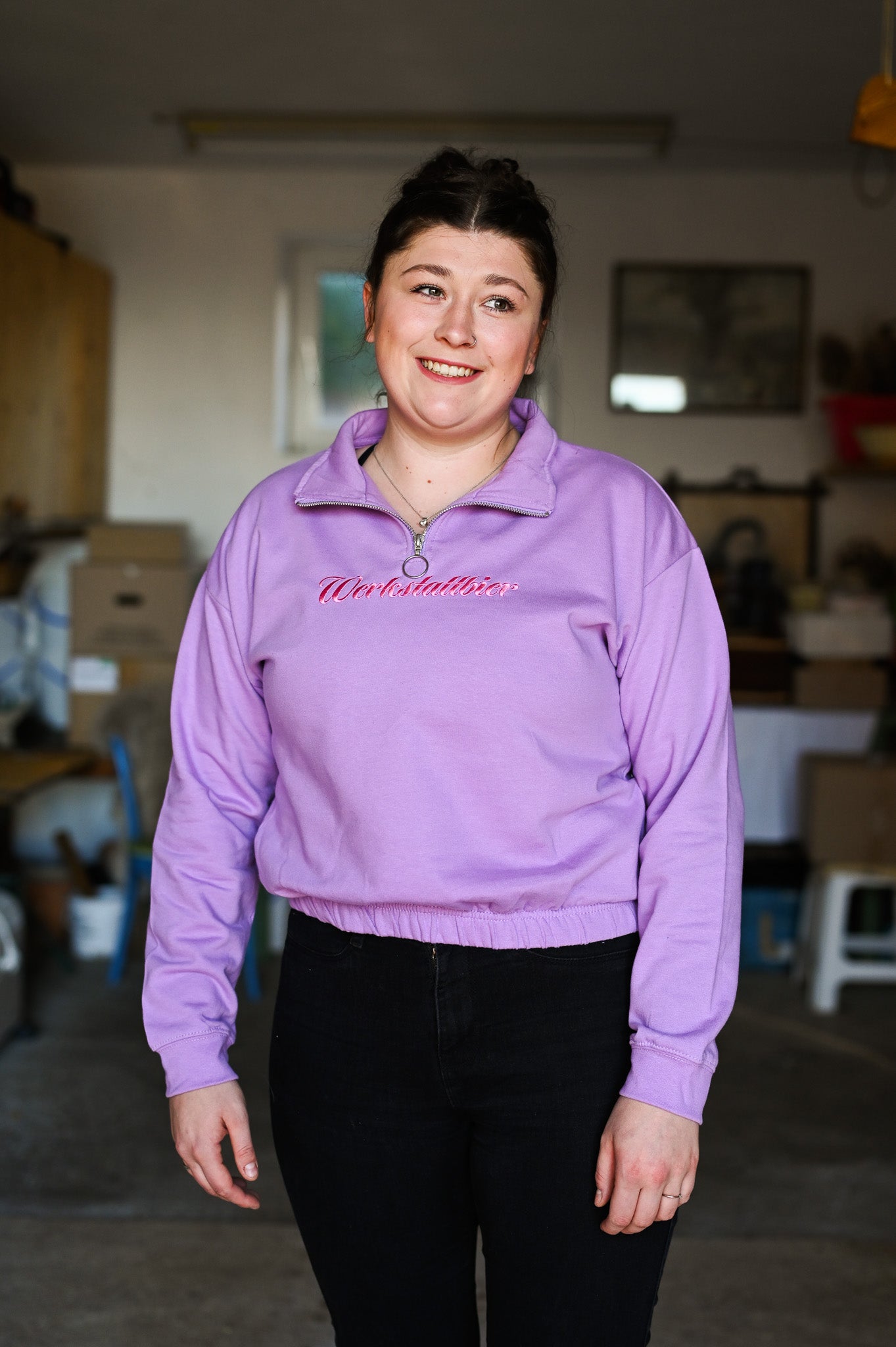 Zippsweater Cropped - Werkstattbier